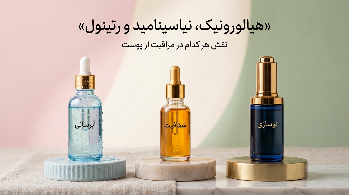 هیالورونیک اسید، نیاسینامید و رتینول برای مراقبت از پوست